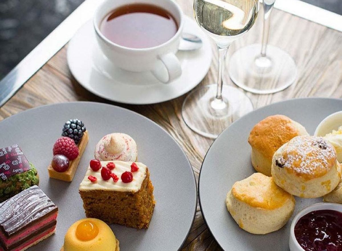 the-belfry-afternoon-tea-patisserie-scones-champagne-flutes-teacup