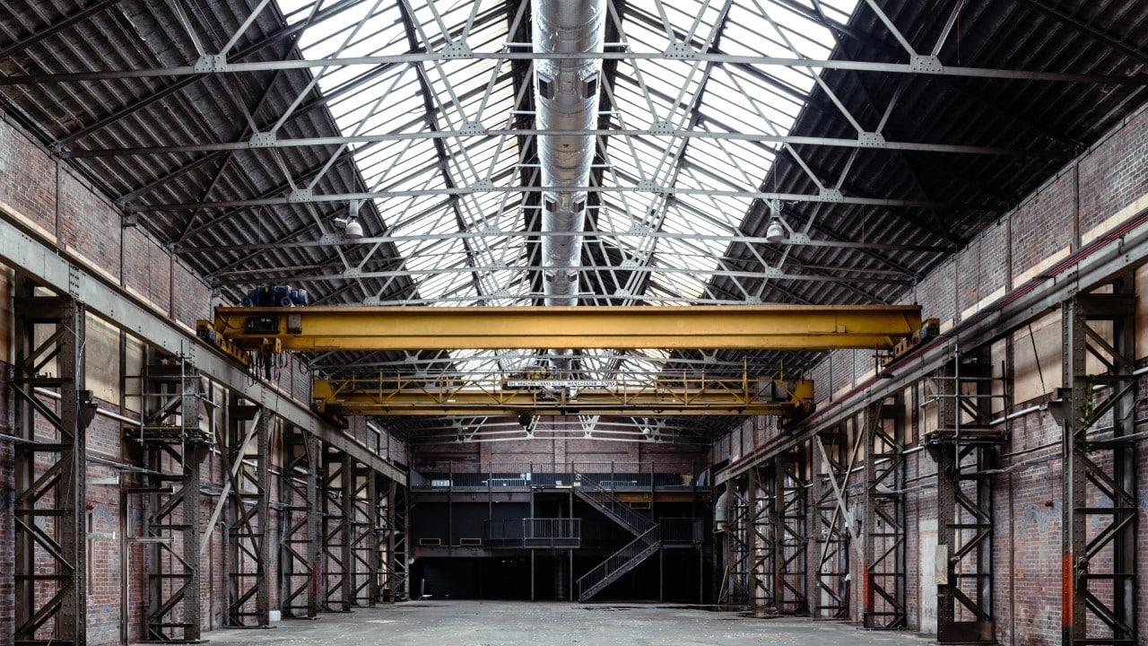 Crane Birmingham empty, an old Victorian warehouse