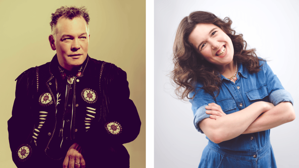 Stewart Lee and Rosie Jones, who will be performing at the Leicester Comedy Festival