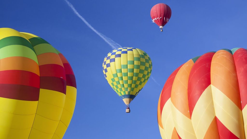 A hot air balloon festival like Worcester Balloon Festival