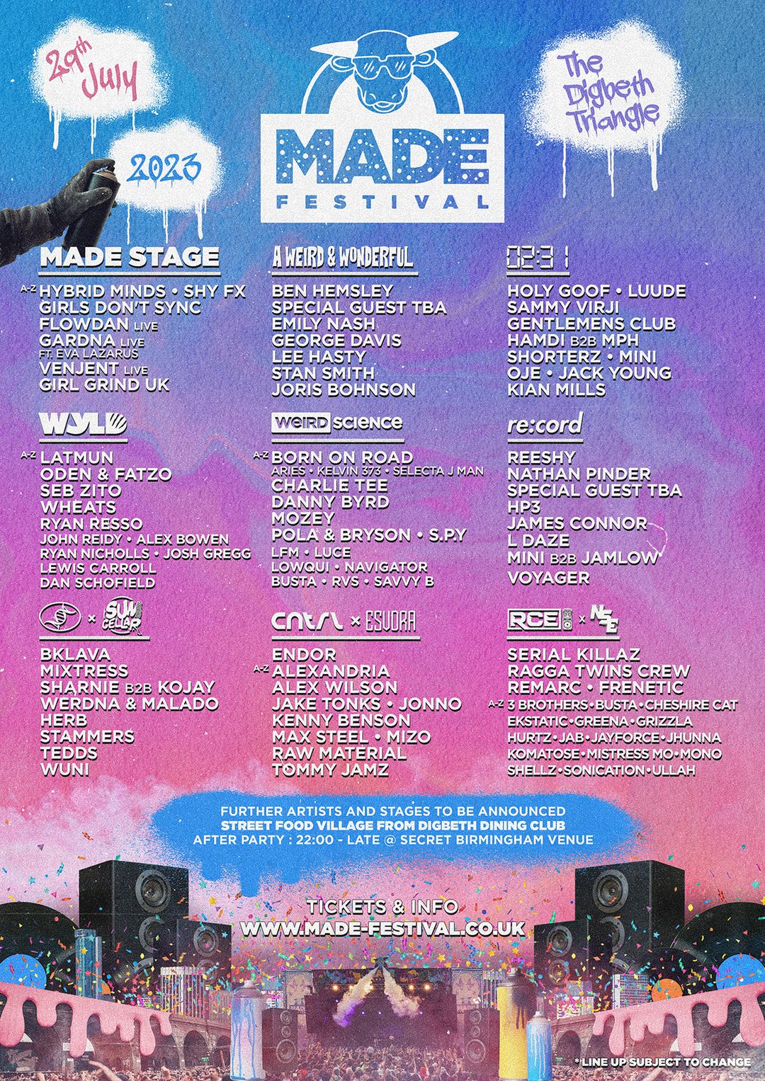 made festival 2023 poster + line up