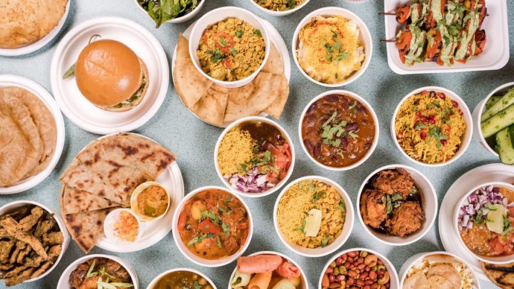 A selection of Indian food from Bundobust