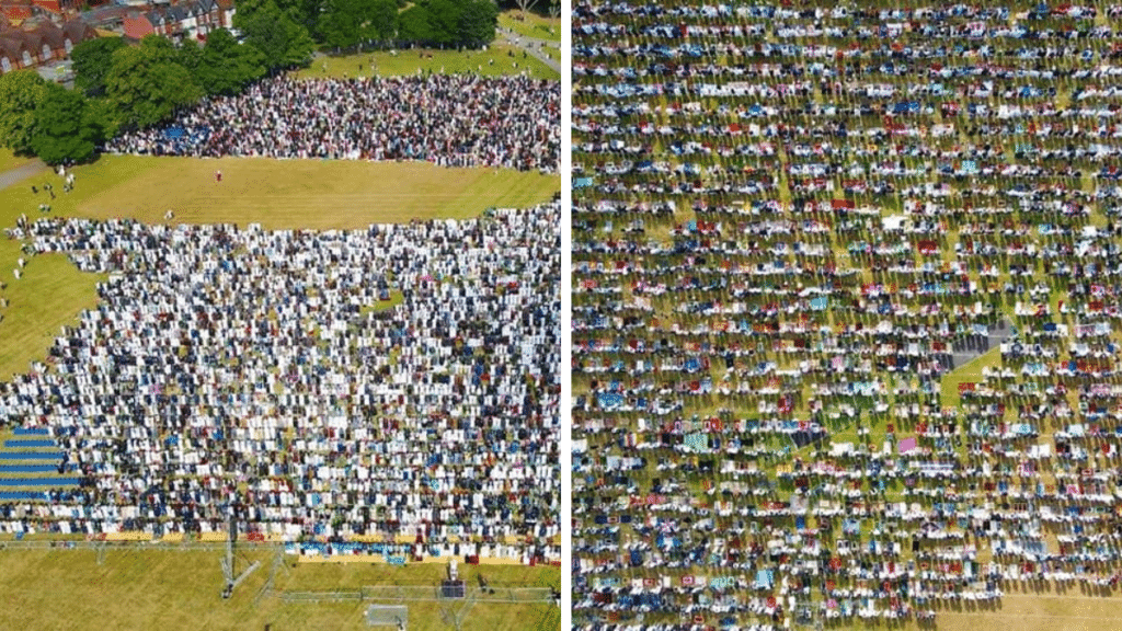 Thousands of Muslims in attendance for Eid al-fitr 2023 in Birmingham's Small Heath Park