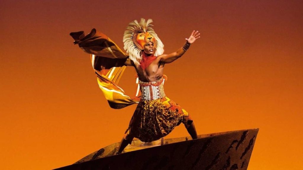 Simba from The Lion King musical in Birmingham