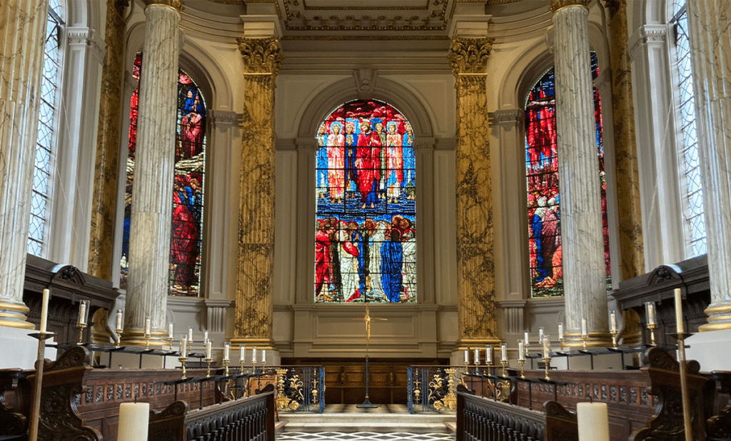 The sanctuary of St. Philip's Cathedral in Birmingham