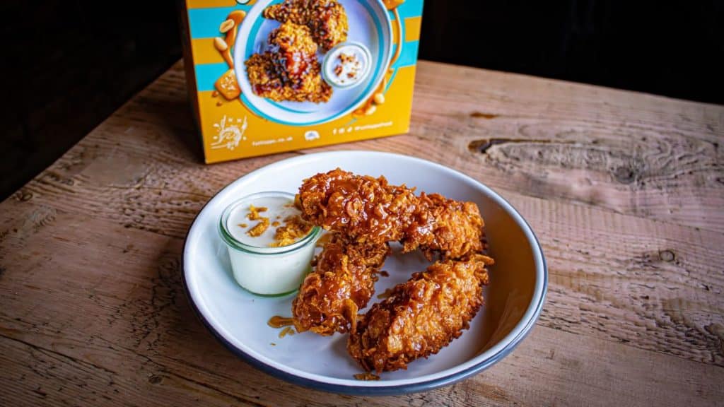 cereal coated fried chicken by Fat Hippo and Kellogg's